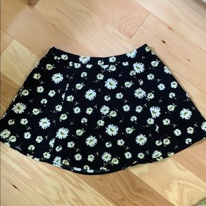 High waisted sunflower skirt